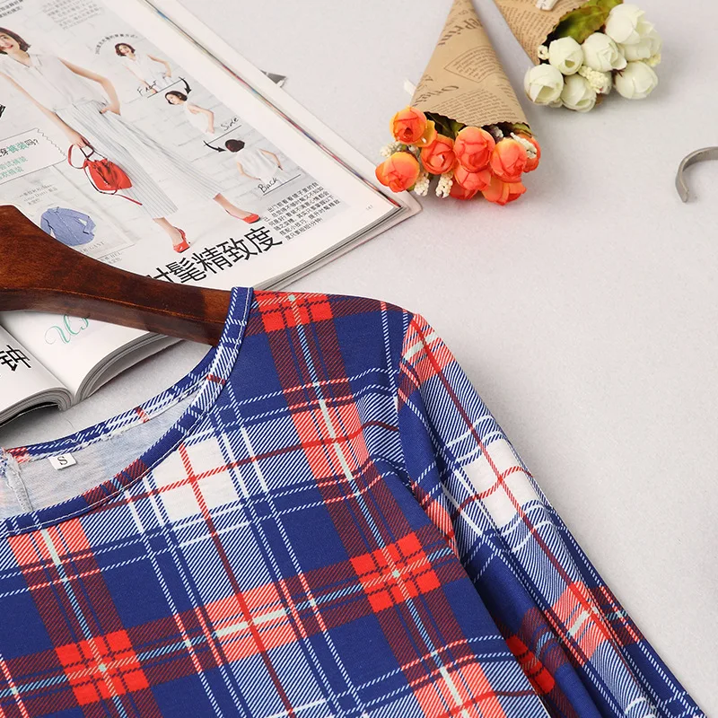 
Mysweeby new design parent-child clothes mother and daughter plaid long sleeve dresses autumn fashion mommy and me outfits 