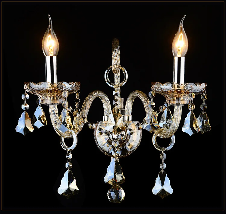 Newly design modern indoor decorative luxury room crystal wall light