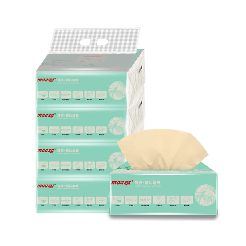 Biodegradable 3 Ply 100% Natural Multi-purpose Bamboo Paper Extraction Unscented Dry Soft Durable Bamboo Facial Tissues