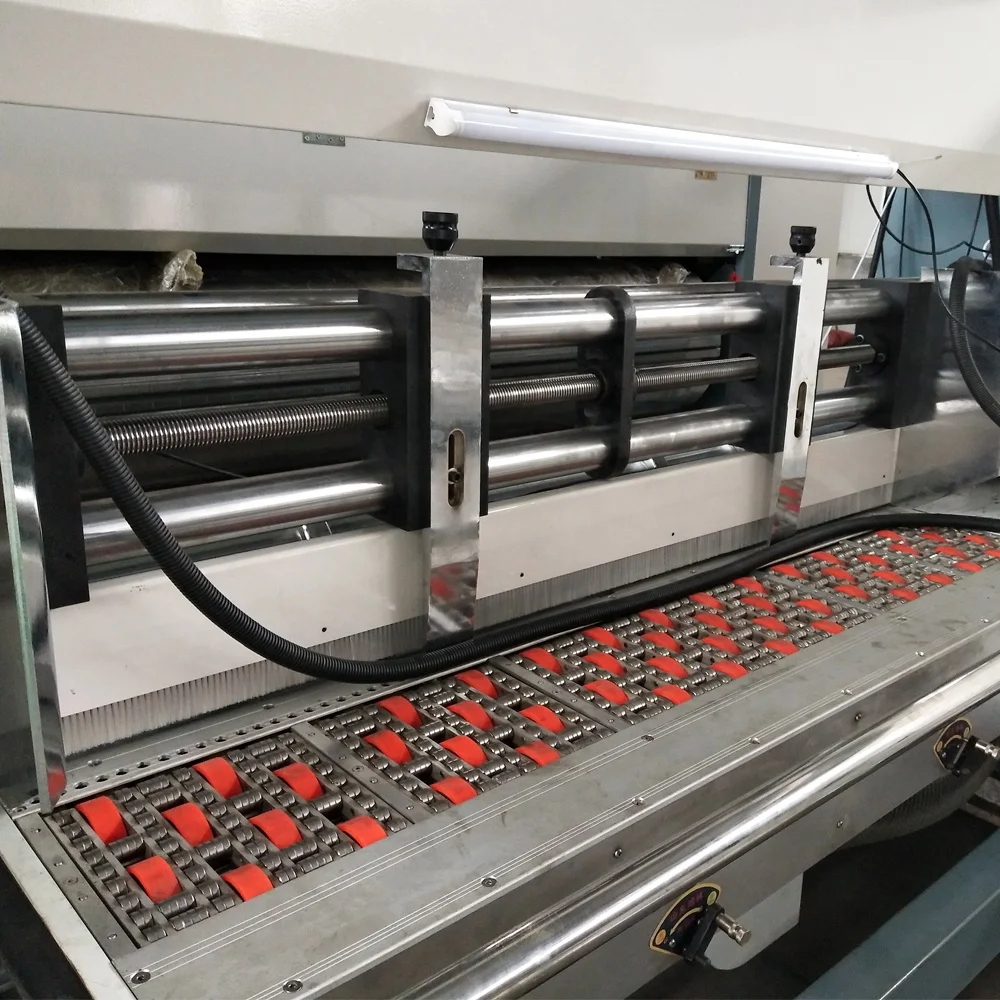 direct factory corrugated paperboard carton chain link printing machine with slotting die cutting part