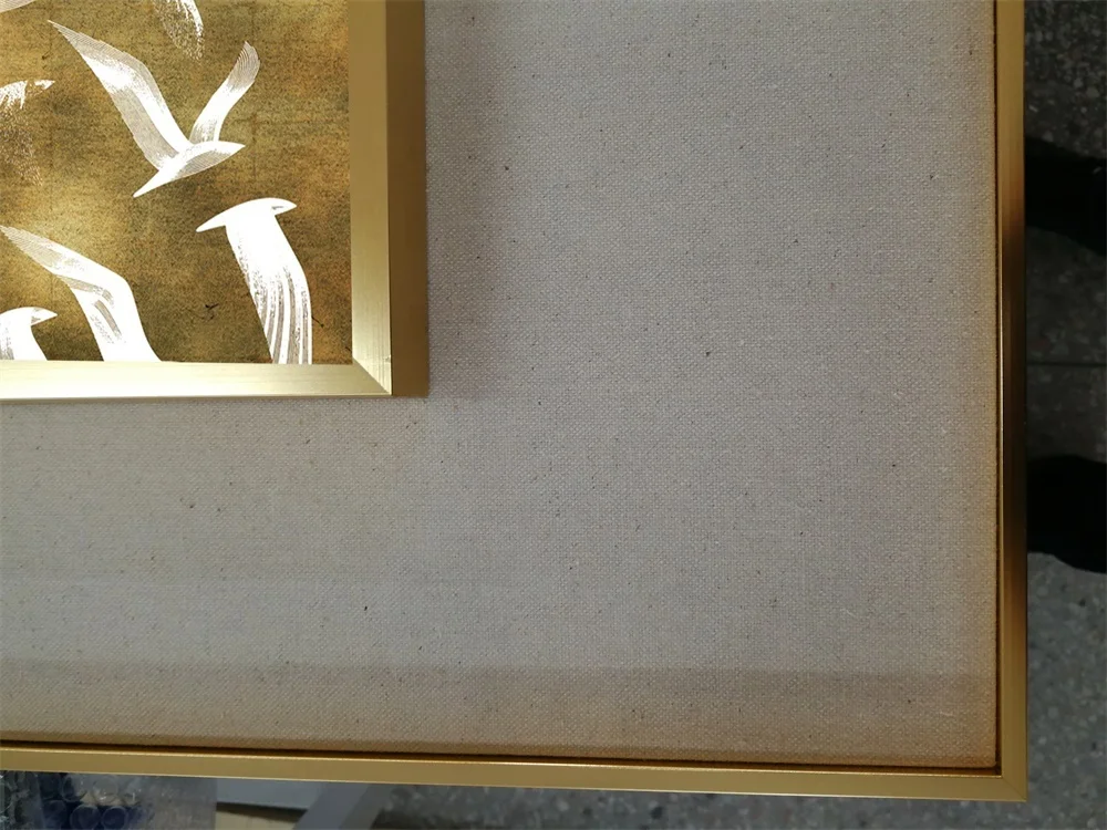 Hotel Project Customized Handpainted Gold Foil Beautiful Abstract Wall Art Oil Canvas Modern Painting Paint