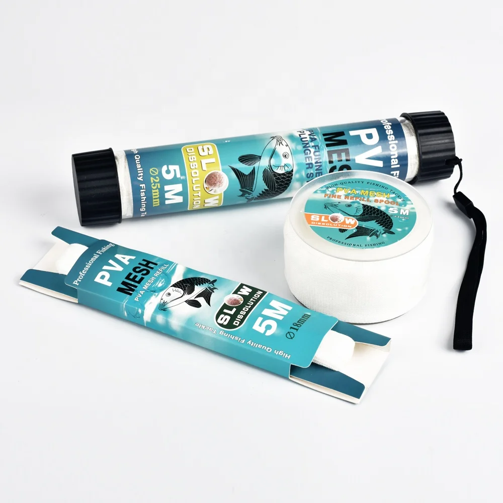 Carp Fishing PVA Carp Mesh Feeder PVA Mesh Fishing PVA Mesh with Tube Kit