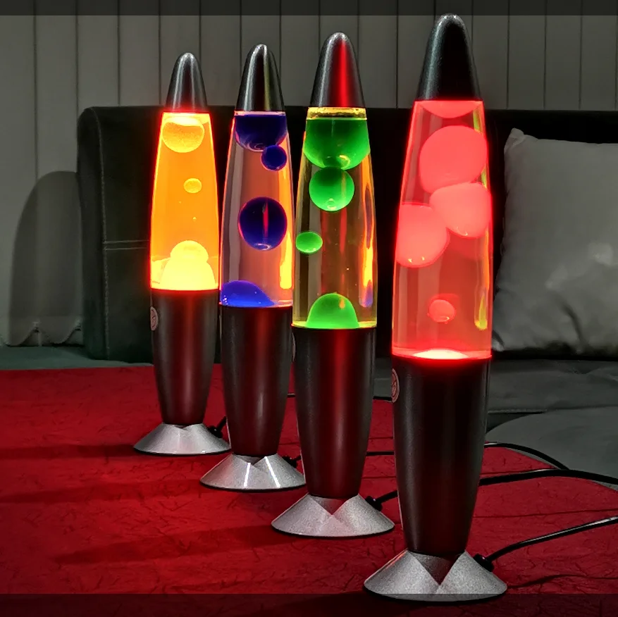 OEM ODM Custom Lava Lamp Trend Classic  Aluminum Base Rocket Wax Lights for Home Indoor Hotel Shop Decor