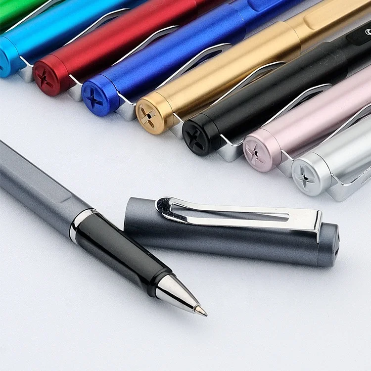 Wholesale Custom Promotional Metal feel multicolor Gel Ink Gel Pen With Logo