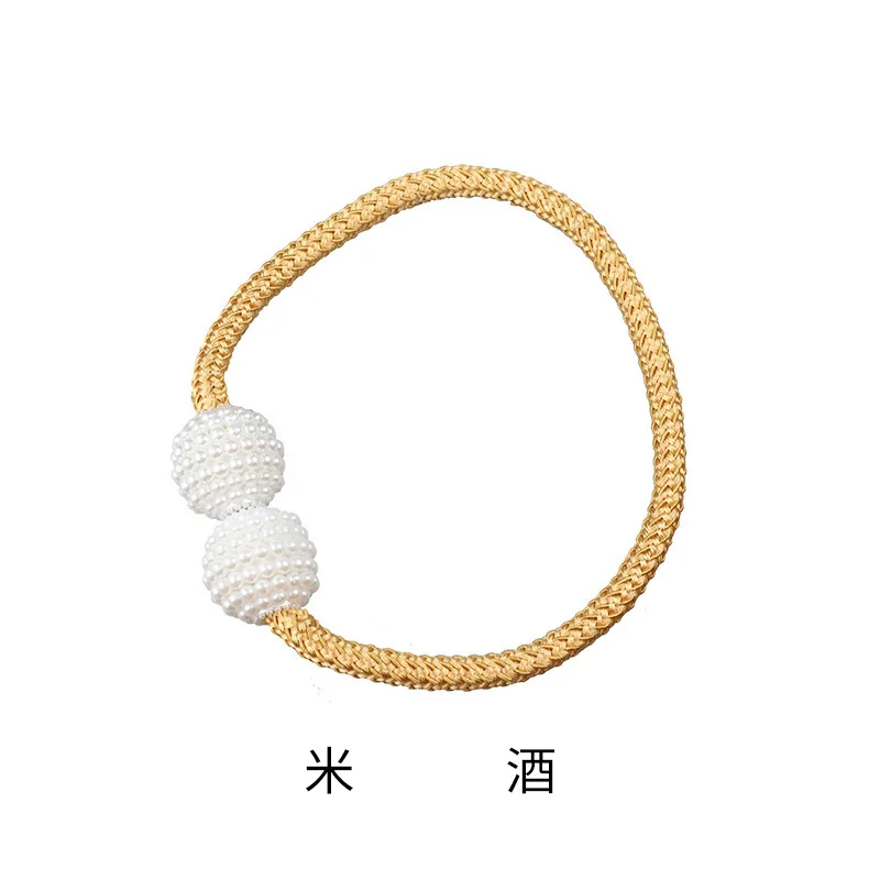 Curtain buckle accessories pearl magnetic binding rope