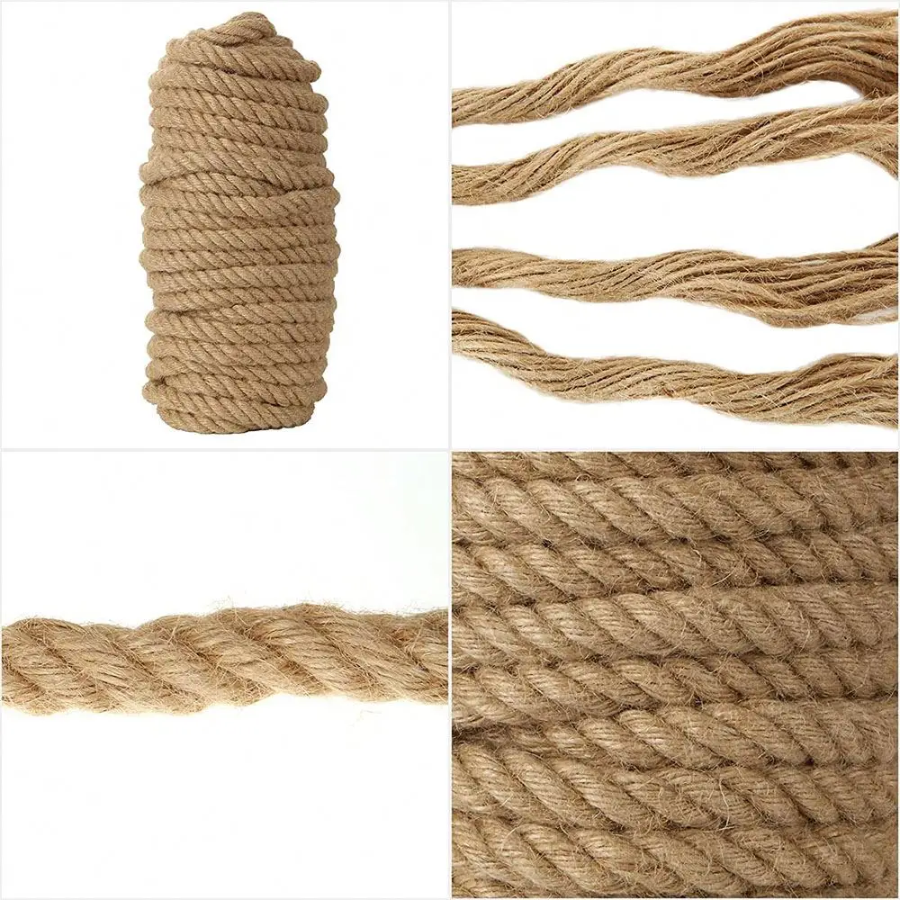 Wholesale Bulk 100% Natural Jute 1mm-60mm DIY Decoration Cord Twine Sisal Manila Recyclable Packaging Jute Hemp Rope