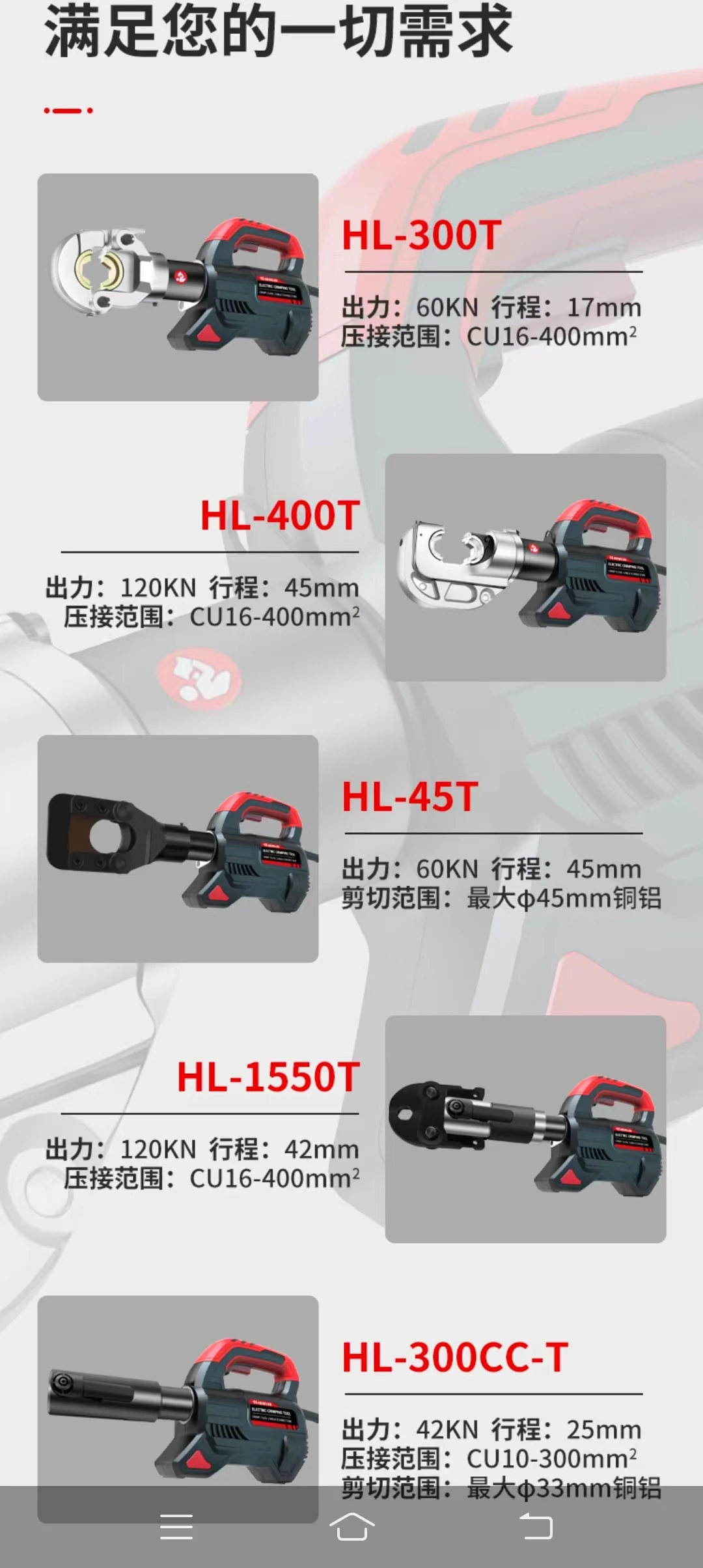 HEWLEE 2023 новые продукты HL-400T Cu10-400mm2 шнур Электрический Тип штекера обжимной инструмент