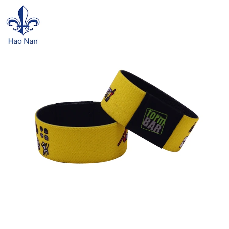 Custom elastic wrist band cloth wristbands bracelet elastic fabric wristband for events