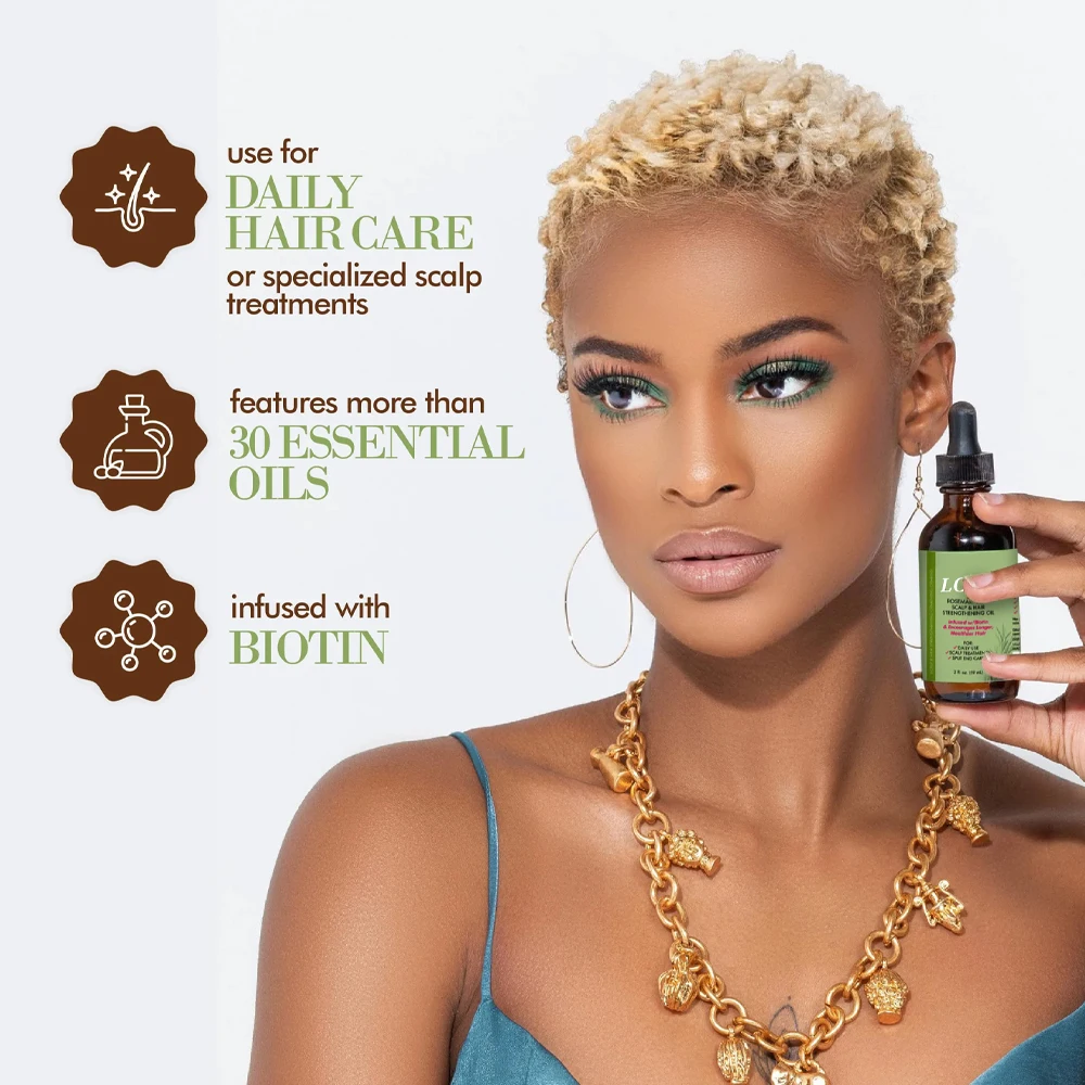 Private Label 59ML Anti Hair Loss Treatment Oil Nourishing Rosemary Avocado Oil with Mint for Scalp Skin Care Product