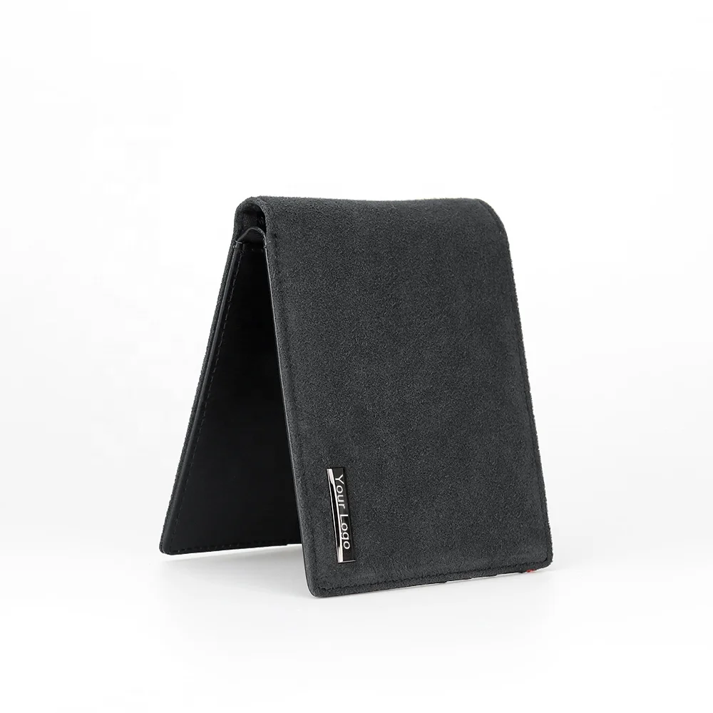 Fashionable Durable Genuine Leather Handbags Alcantara Wallet Purse for Men