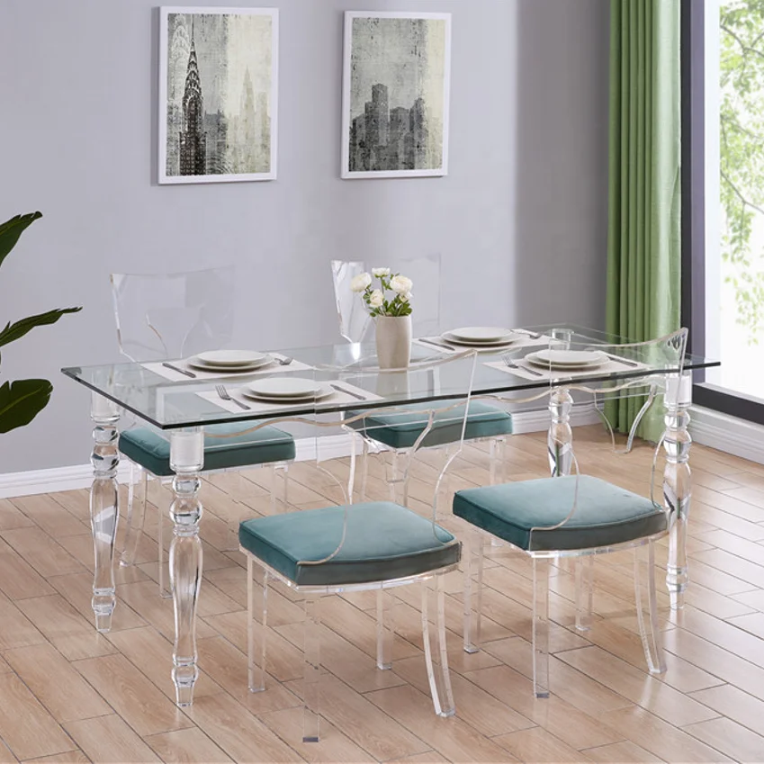 Modern clear acrylic dining chair