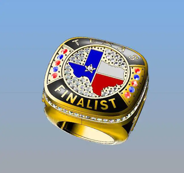 China Factory Custom Cheap TEXAS Flag Baseball Gold Champions Ring Silver Finalist Ring 2022 Trendy Rings