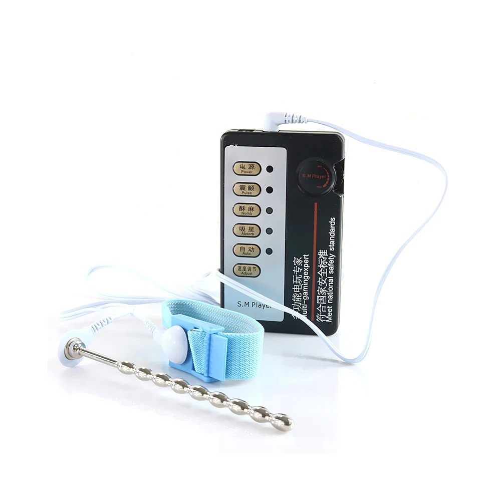 MULHERELFO Penile electrical stimulation Electric shock plug stainless steel urethral catheter Stimulator