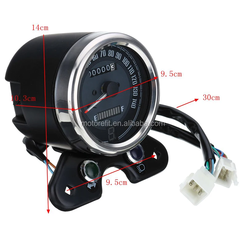 Motorefit мотоцикл одометр спидометр ЖК цифровой датчик W/ Light USB зарядное устройство интерфейс для Honda CG125 Cafe