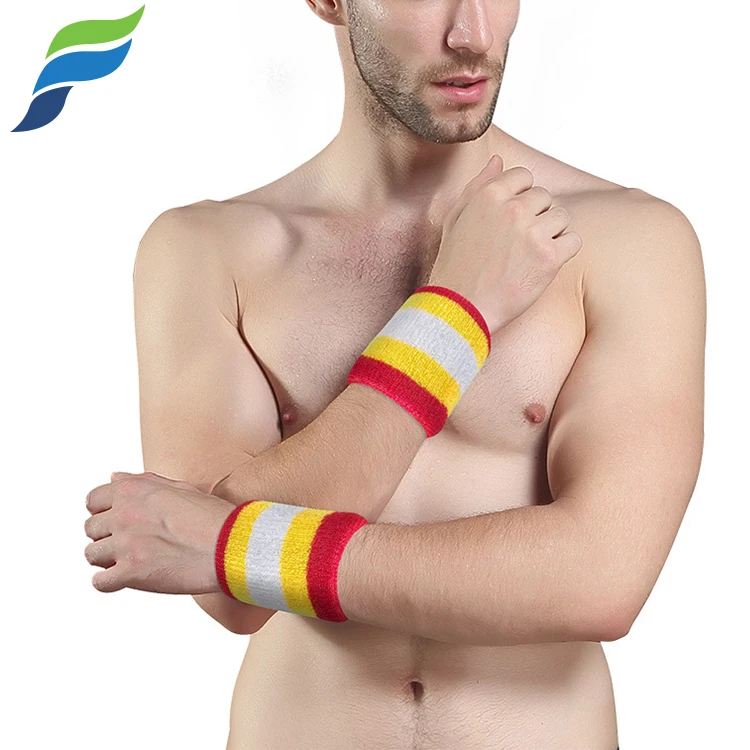 Трикотажные антимикробные махровые браслеты спортивные повязки на запястье