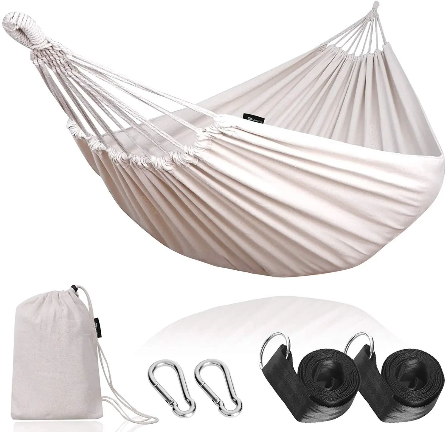 cotton hammock with sturdy metal ring beige modern hammock  and  portable hammock