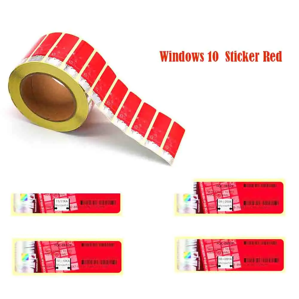 Microsoft Windows 10 Professional Licence Key Activation Windows 10 Pro Coa red Sticker Win 10 Pro Key