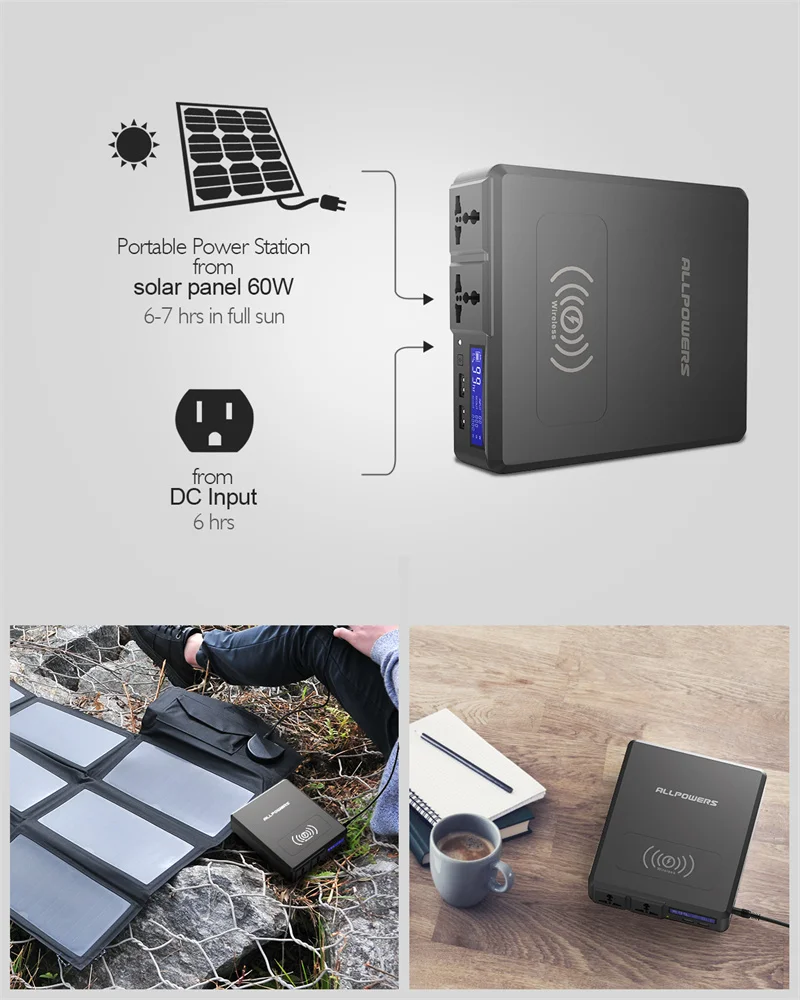  Внешний аккумулятор ALLPOWERS 100 в 120 В 220 230 Вт/ч 41600 мА ·