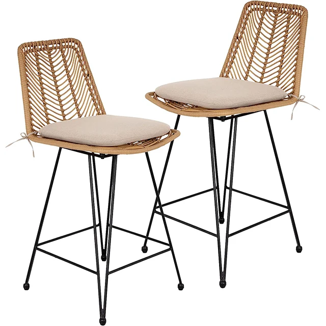modern bar rattan stool high chairs for counter bar stool restaurant dining table sets
