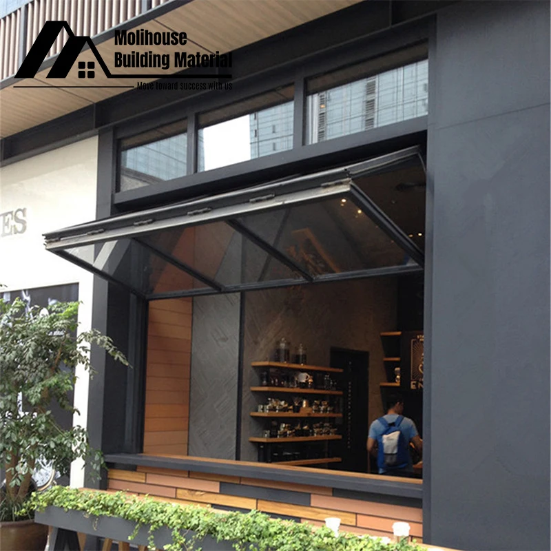 Professional Manufacture Aluminium Internal Bi Fold Up Glass Bifold Window Vertical Kitchen Bar Folding Windows