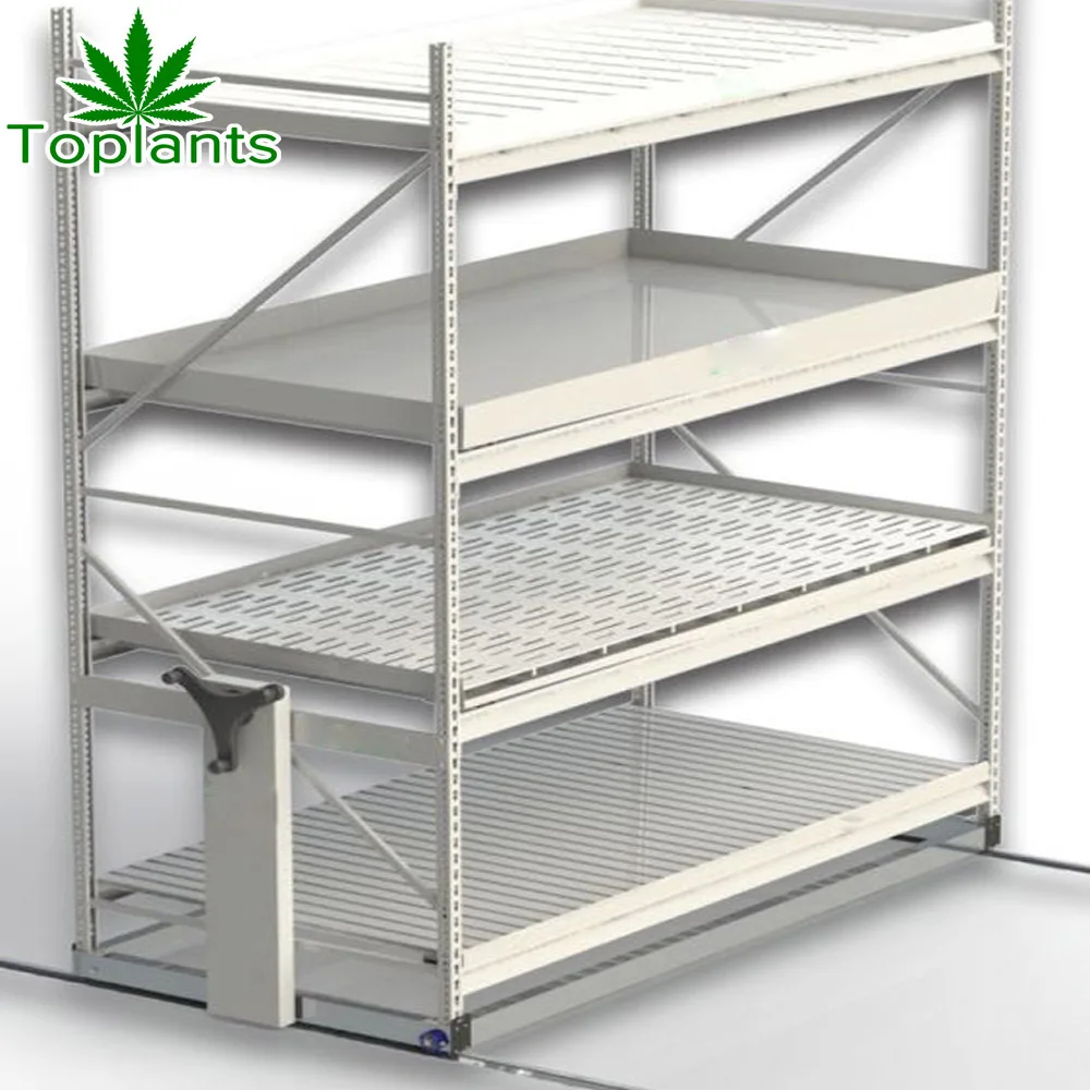 Mobile LED Indoor Grow Rack For Vertical Cultivation