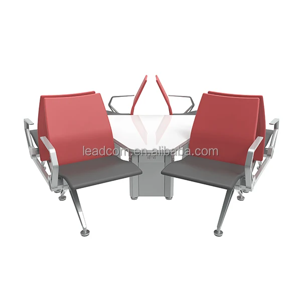 Leadcom PU padding airport waiting area chair waiting bench seating (LS-535Y)