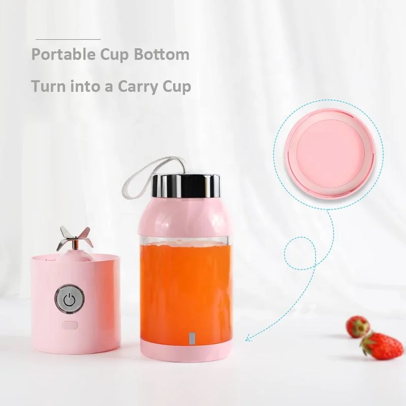 Creative Portable Electric Mini Juicer Cup USB Rechargeable Plastic Fruit Blender Juice Extractor Food Processor Mixer