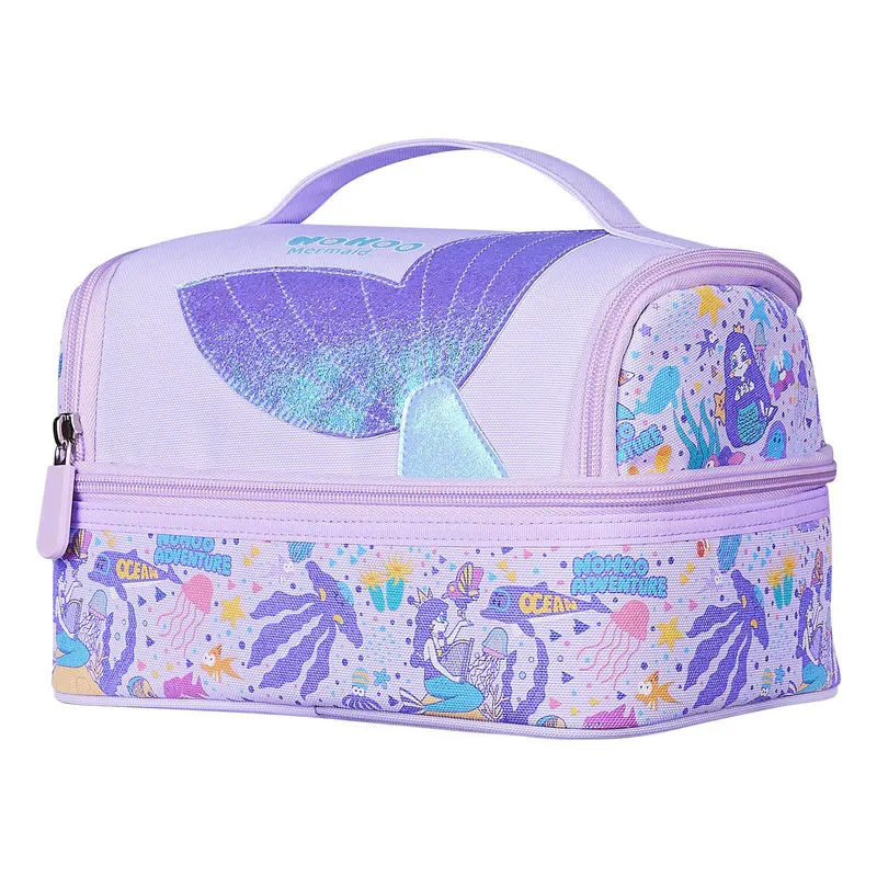 Factory Cartoon Print Cooler Bag High Quality Waterproof Polyester Insulated Lunch Bag For Girls School Kids New Design