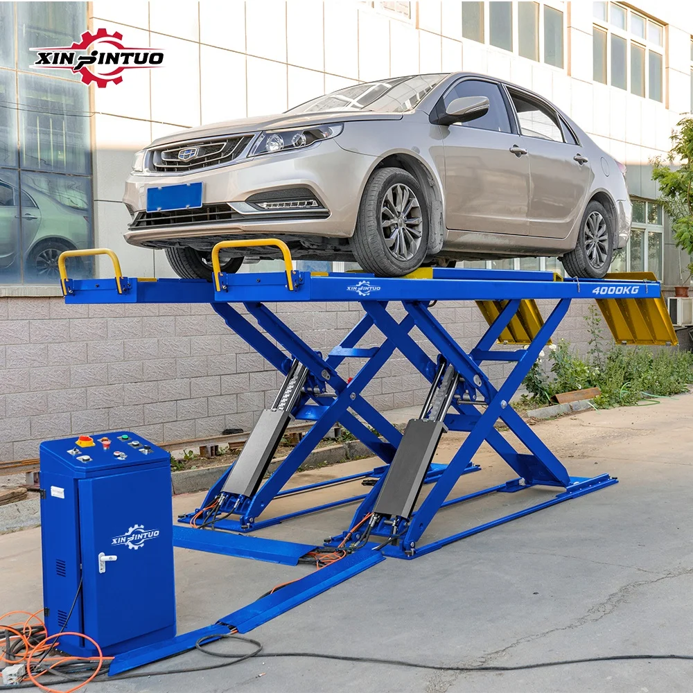 Jintuo ultra thin wheel alignment scissor car lift 4t Top Quality Scissor Lifts