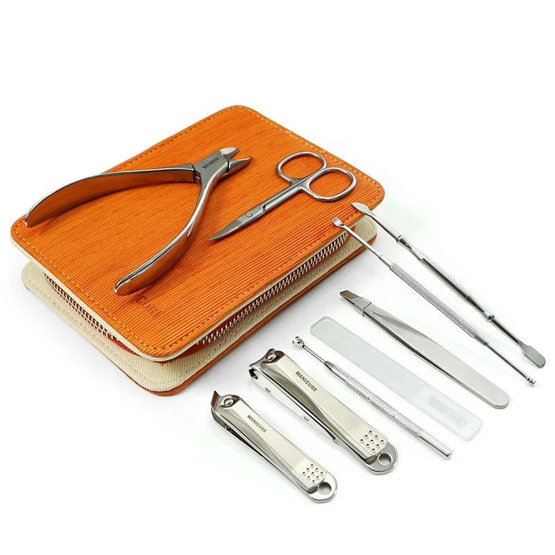 9 PCS Stainless Steel Nail Tools Manicure Grooming Set Nail Clippers Pedicure Manicure Set Tools