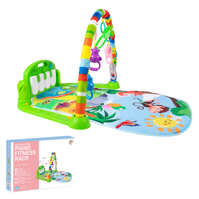 Tummy Time Baby Fitness Gym Musical Piano Keyboard Play Mat for Kids