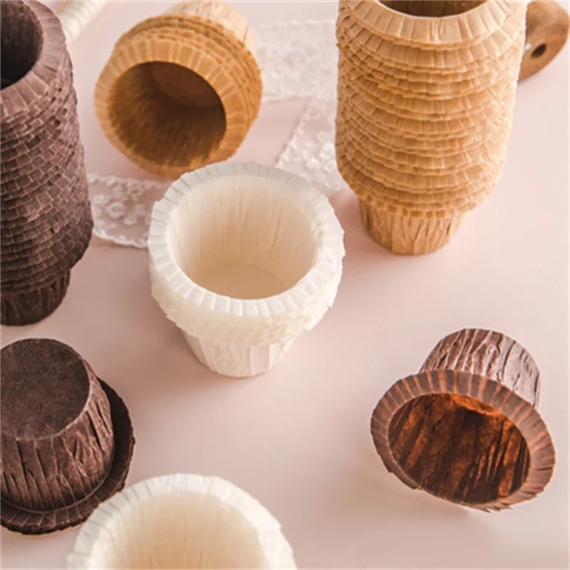 High temperature baking oil proof muffin cake muffin roll rimmed straw hat cup flanged paper cup Top hat cup