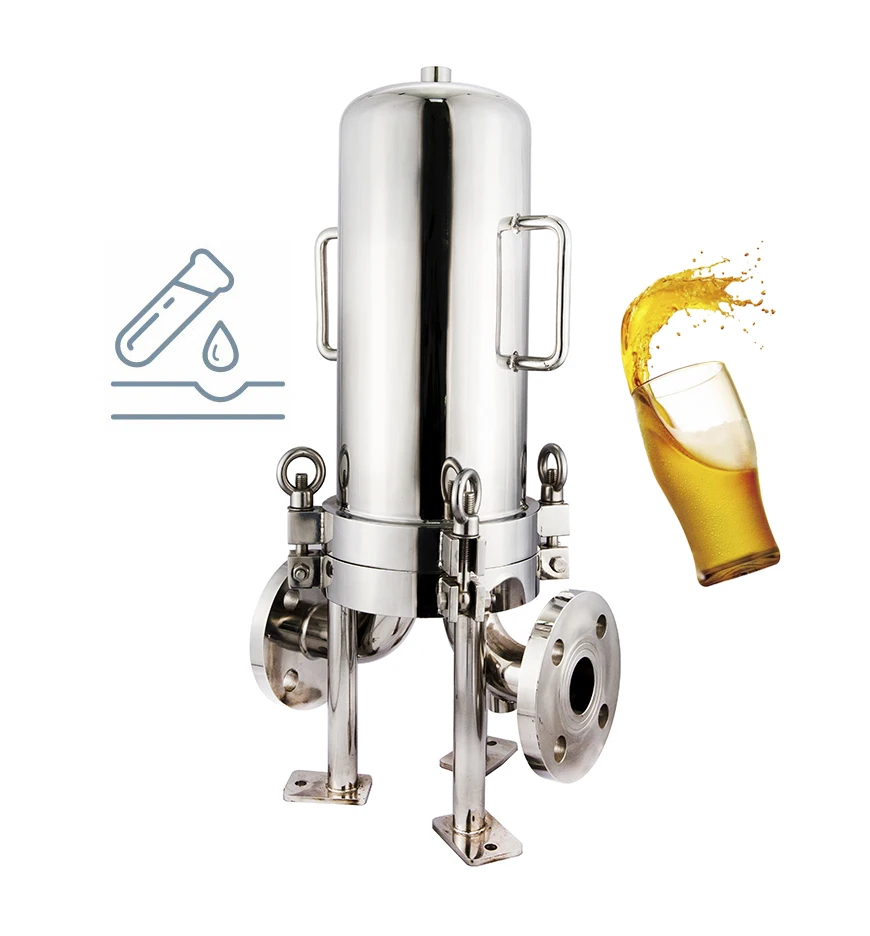 Multi-Cartridge 20 inch 316L Stainless Steel Liquid Filter Housing for Wine Press Filter