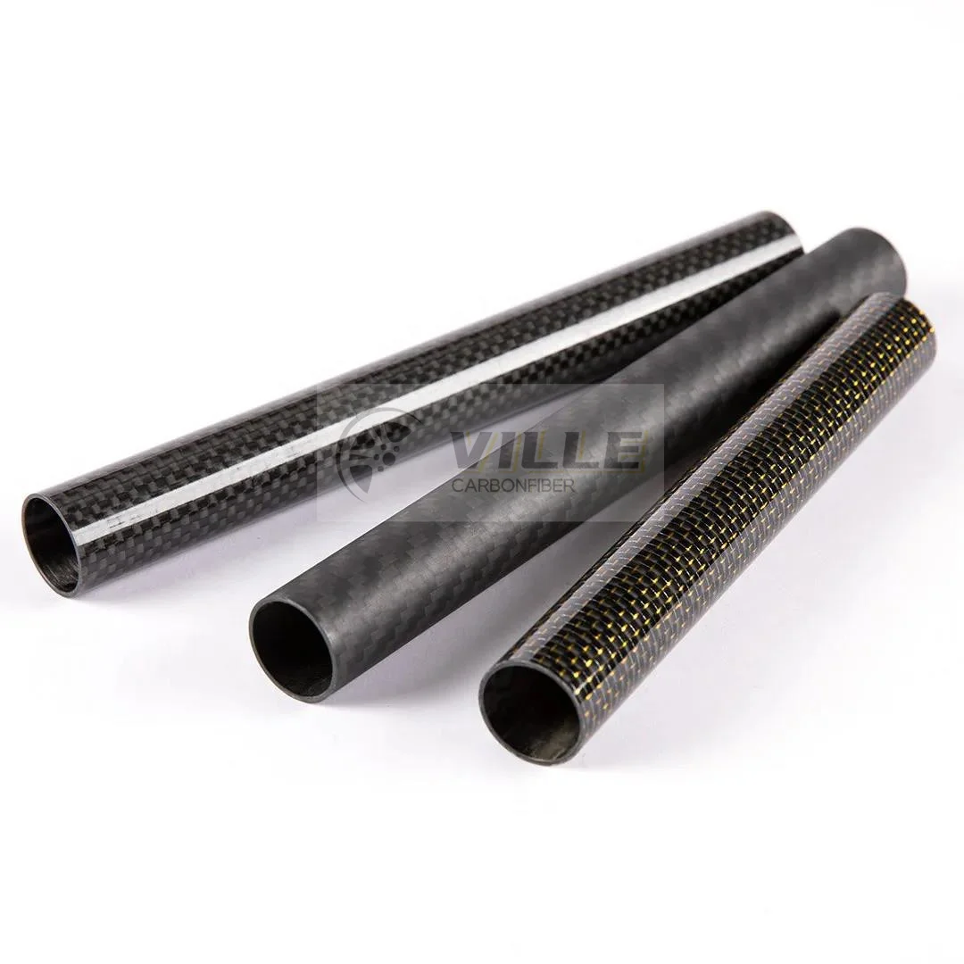 Factory 100% Real Carbon Fiber Pipe Customized Size High Quality Carbon Fiber Round Tubes