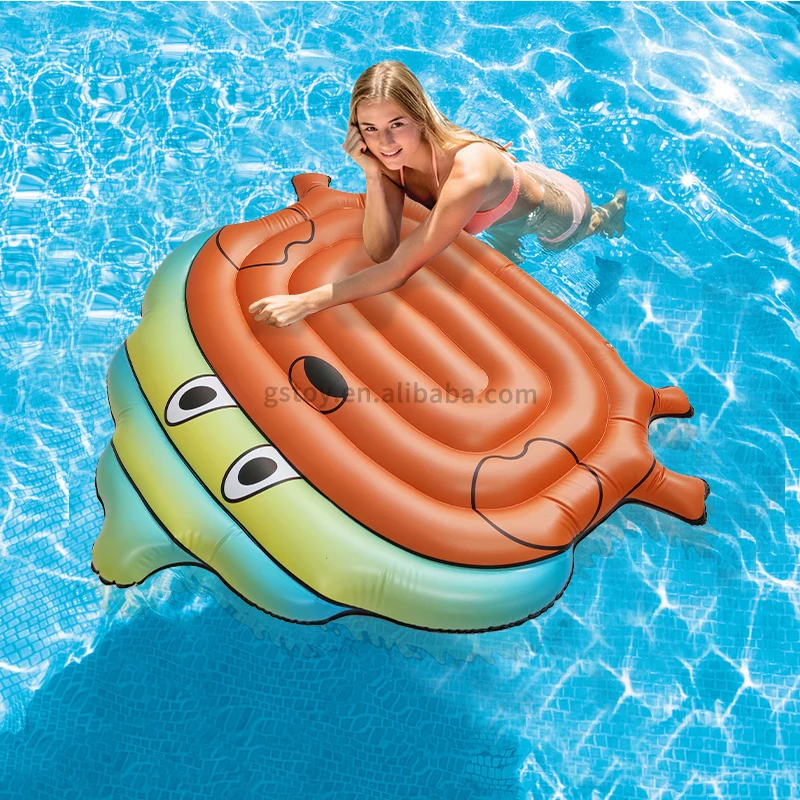 pool lounge adult kids lie on float swimming pool floating inflatable crab