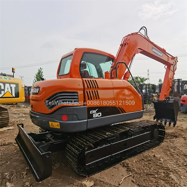 Used Cheap Doosan Dx80 Used Excavator 8 Ton Crawler South Korea Doosan