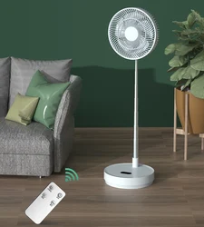 Вертикальный Настольный перезаряжаемый вентилятор с дистанционным управлением складной беспроводной вентилятор Портативные складные зарядные подставки вентиляторы