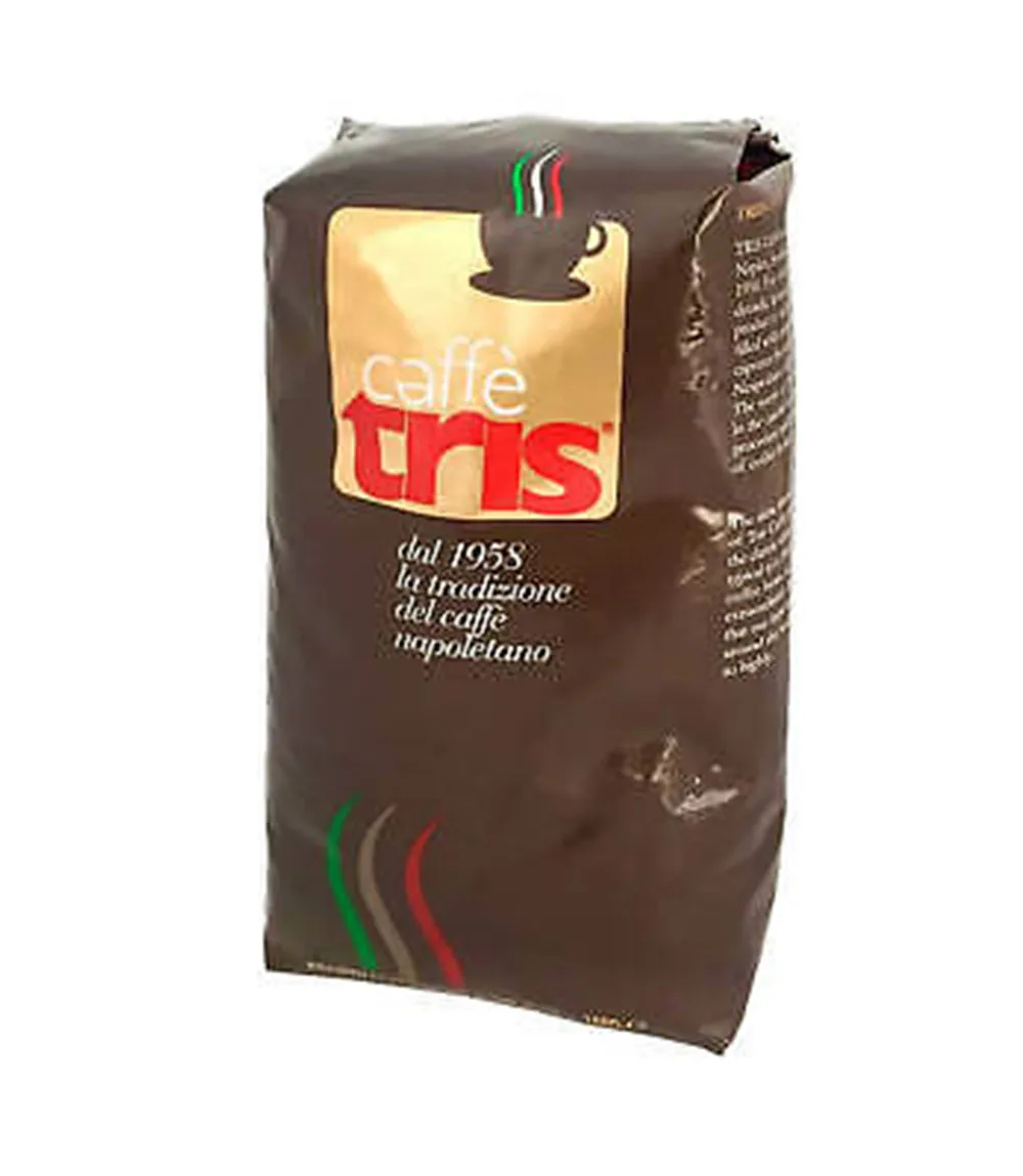 Tris Caffe 250Gr High Quality Ground Roasted Arabica Roasted Coffee Italy Beans Coffee Grounds Bags Arabica Nepal Roasted