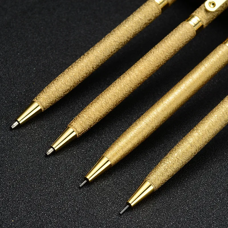 New design luxury gold color business supplier metal mechanical pencil