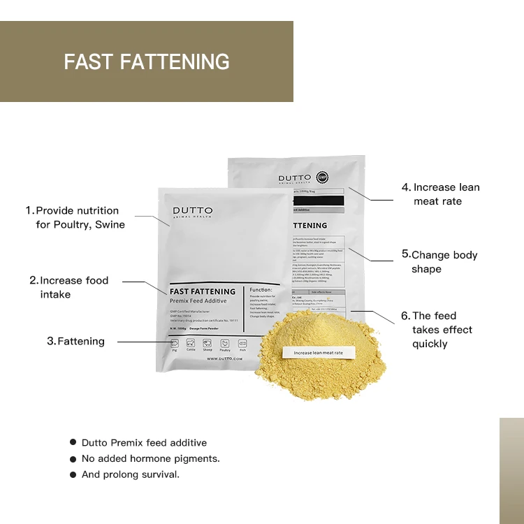 Powder feed Enhancer premix additve Export fish growth booster