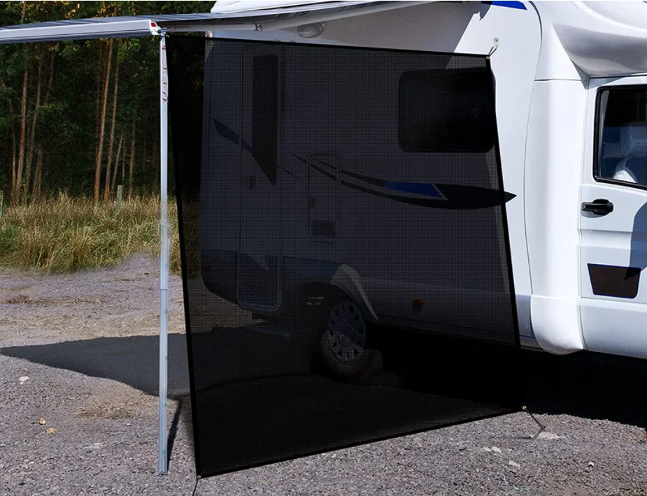 9x7FT RV Awning Side Shade Anti-UV Foldable Sun Shade RV Caravan Awning