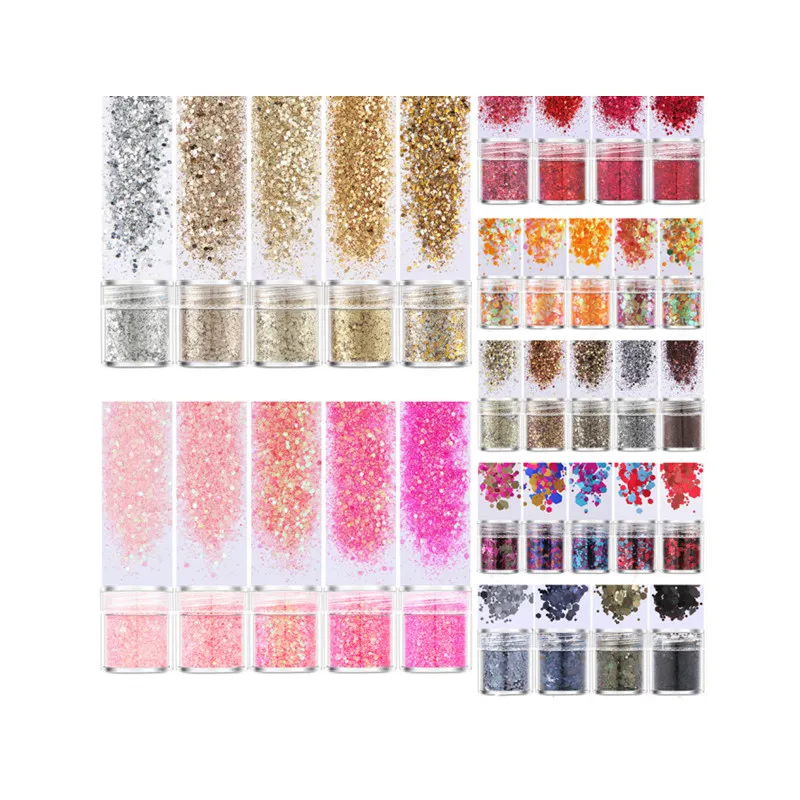 Wholesale Nail  Glitter Sequins Holographic Glitters Shifting Colors Glitter Sets