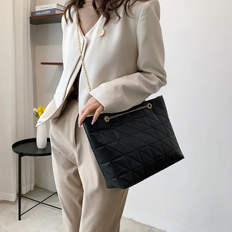 Diamond purses and handbags silver metallic tote bag Guangzhou Wholesale black genuine leather tote bags women handbags