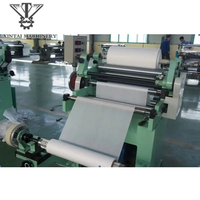 
The foil material slitting rewinding machine for thermal paper PVC BOPP material coil winding machine made in China 
