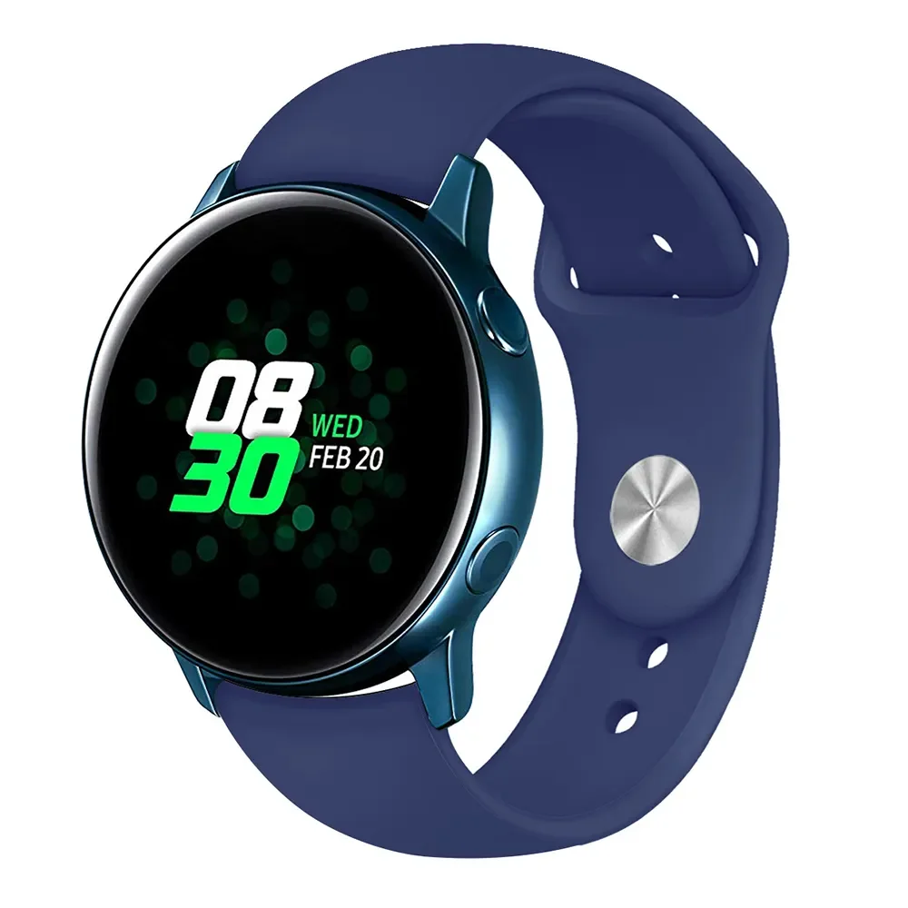 For Samsung Galaxy Watch 6 5 4 3 Active 2 Band, 20mm Silicone Strap Watchband Replacements Accessories
