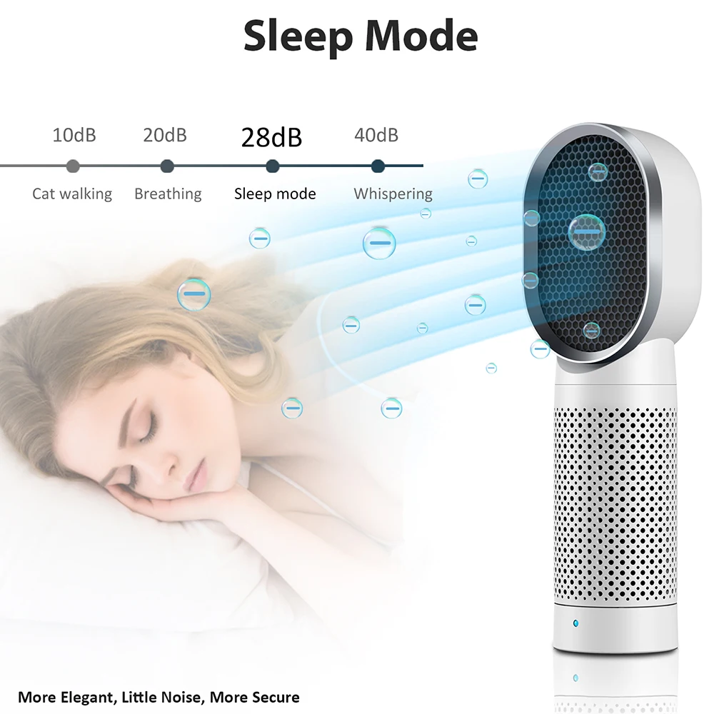 Professional cleaner office activated carbon anion hepa home kitchen portable desk air purifier