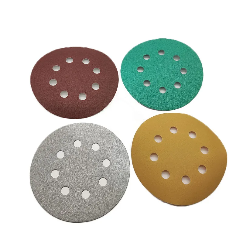 High-quality 5 Inch 8 Holes Silicon carbide alumina sand paper for sanding disc paper
