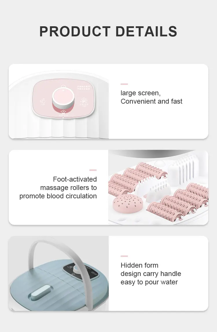 Best Selling Products 2023 Phenitech Electric Foot Spa Bath Massager With Heat, Foot Washing Massager Machine