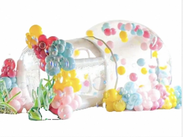 Customized Inflatable Pink Bubble House Inflatable Clear Balloon Dome Tent PVC Party Birthday Bubble Tent