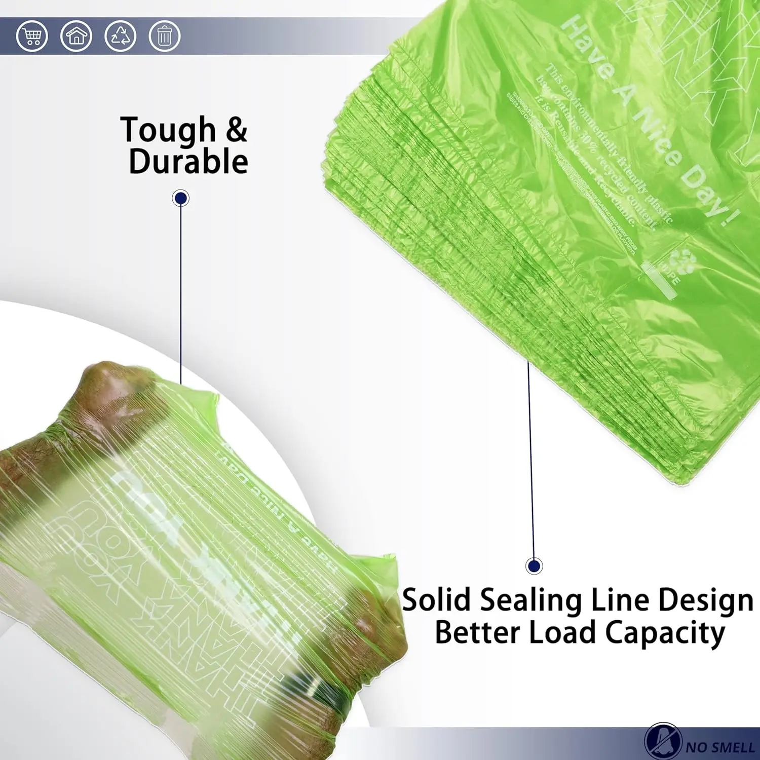 Reusable Produce Mesh Printed Biodegradable Grocery Shopping T-shirt Plastic Bags For Supermarket